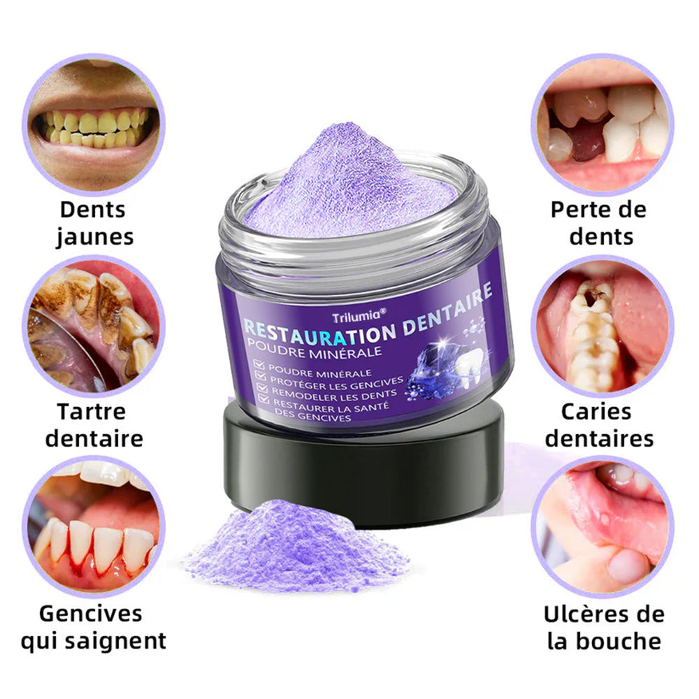30% de réduction supplémentaire Trilumia® Teeth Restoration Poudre Minérale 👨‍⚕️ (Recommandé par Association Dentaire Française) 👨‍⚕️