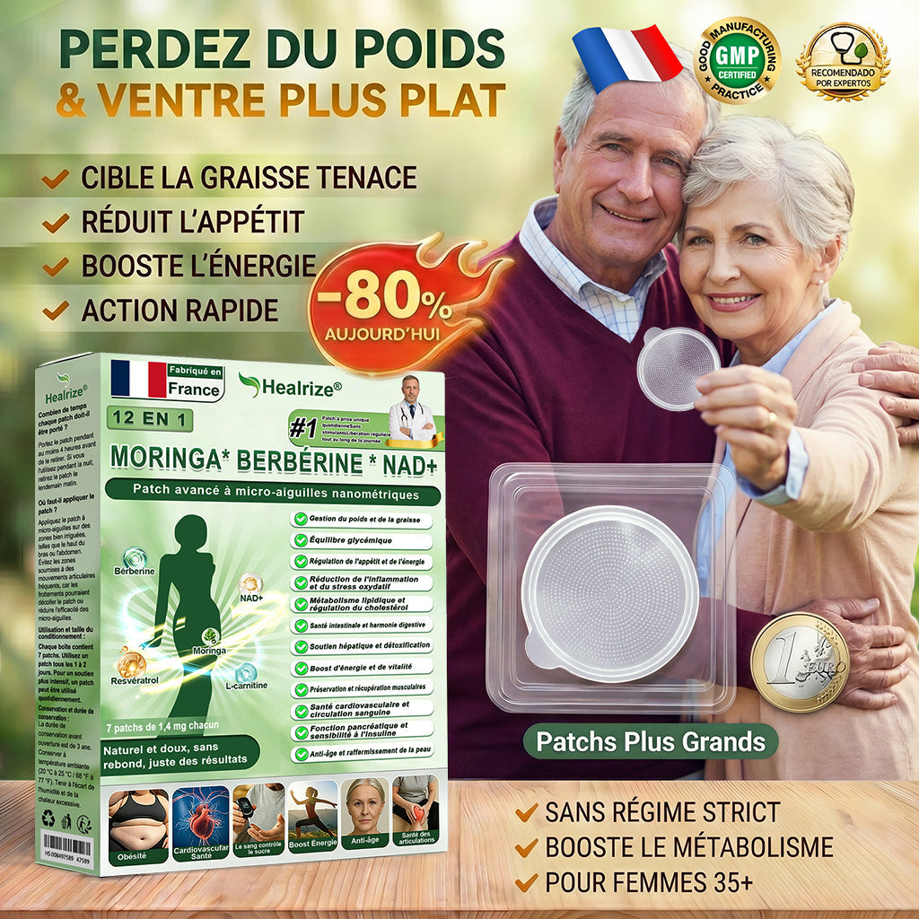 Magasin Officiel🎁|H𝐞a𝐥r𝐢z𝐞® Moringa · BERBÉRINEX NAD+12-EN-1 Patch avancé à micro-aiguilles nano ✅(Une application quotidienne, résultats visibles en 7 jours)  Obésité, Diabète, Apnée du sommeil, Problèmes articulaires🔅
